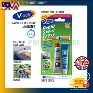 V-TECH VT-140B1 RAPID STEEL EPOXY 4 minutes FOC SUPER GLUE 56.8gm 2 TAN GUM vtech / 100% FRESH STOCK