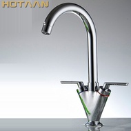 【Fast-selling】 Brass Quality Guarantee Double Handle Kitchen Sink Tap Kitchen Mixer Swivel Kitchen F
