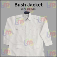 Bush Jacket T Poly White Security Guard Uniform