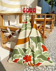 Sue.loveseveryday Coco 100% Cotton Bag (2 Sizes) - กระเป๋าสะพายลายต้นมะพร้าว