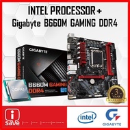 Gigabyte B660M GAMING DDR4 B660 LGA1700 Motherboard + Intel 12TH GEN CORE I3 / I5 / I7 / I9 CPU COMB