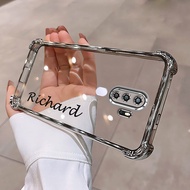 OPPO A94 A91 A92 A52 A53 A31 F11 Pro A9 A5 2020 Name Custom Case Artistic Design Casing Candy Color 