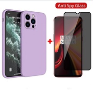 2in1 Phone Case+ Anti Spy Tempered Glass for Vivo Y93 Y95 Y91i Y30i Y30 Y85 Y91 Y51 Y31 YY73 V21E V2