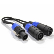 [xdnblun] 0.3m PA Splitter Male to Dual Female Speakers Cable Cord PA DJ Adaptor