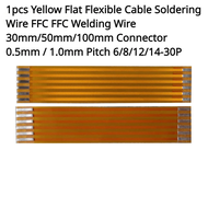 1pcs Yellow Flat Flexible Cable Soldering Wire FFC FFC Welding Wire 30mm/50mm/100mm Connector 0.5mm 