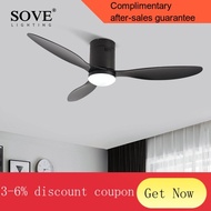 YQ8 SOVE DC motor led Industrial village ceiling fans with lights Without lights with remote control Ventilador De Techo