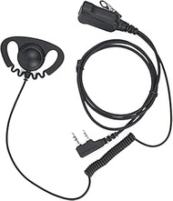 JUYODE D-Shaped Earpiece 2 Pin Walkie Talkie Headset with PTT Mic for BaoFeng BF-888S UV-5R BF-F8HP