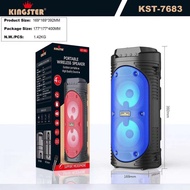 QUALITY KINGSTER KST-7683 4″ X 2 Karaoke Portable Speaker free microphone