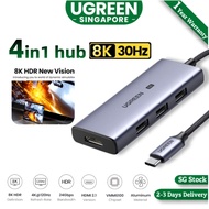 UGREEN USB C HUB 8K30Hz 4K120Hz HDR Type C to HDMI 2.1 USB 3.0 Adapter 24Gbps For Macbook Air Pro iP