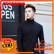 Plain men's Turtleneck t-shirt distro t-shirt/ high neck long sleeve co