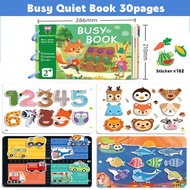 Montessori Baby Quiet Book Toys Early Education Hook&Loop Sticker Sensory Game Parish Learning My Fi