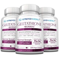 Approved Science® Glutathione - 500 mg - Phospholipid Complex, Vitamin C, Bioperine - Top Antioxidan