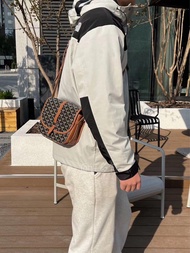 Goyard Belvedere 翻蓋郵差包 小號 Y 字老化