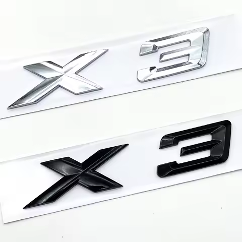 3D ABS Black Chrome Car Letters Rear Trunk Badge X3 Logo For BMW X3 F25 Sticker Emblem X3 E83 F25 G0