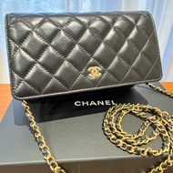 CHANEL 羊皮金扣 WOC  晶片款