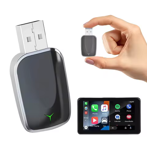 2026 Wireless CarPlay Android Auto Adapter 2025 New Upgrade for 99% Cars WiFi &Low-Latency Streaming