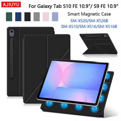 Smart Book Cover For Samsung Galaxy Tab S10 FE 10.9" 2025 S9 11 inch Tablet Case For Galaxy Tab S9 F