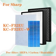 สำหรับ Sharp เครื่องฟอกอากาศ KC-F32EU KC-F32EU-W เปลี่ยนแผ่นกรอง HEPA Deodorizing Carbon Filter Humidifier Filter