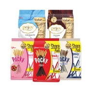 【Glico】 Pocky Family Pack 160g-176g x 8pack / Pejoy Value Pack 126g x 7pack