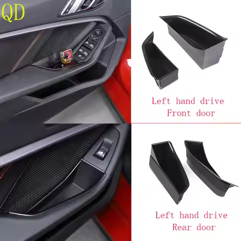 For BMW 1 2 Series F40 F44 2020+ ABS car front and rear door inner handle armrest storage box mobile