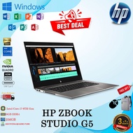 (READY STOCK) HP ZBOOK STUDIO G5 INTEL CORE i7-8TH GEN PROCESSOR  8GB RAM 256GB SSD