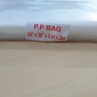 PP Bag 24 x 36 Inch / PP Bag 2kg / Plastic Bag Jernih Besar / Transparent Plastic Bag / Tapau Bag /