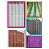 Pleated door curtain, thick embossed material, size L100, 400cm, for main windows and doors