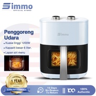 SIMMO Air Fryer oil-free fryer Machine Visible Window 6L 1200w large capacity Multi-functional Easy