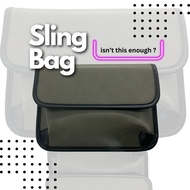 Bag Black Sling Bag Leather Casual Shoulder Beg Travel Trendy Messeger for Men Women Chest Cross Body Bag