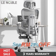 LENOBLE W90 Ergonomic Office Chair Gaming Chair Adjustable Kerusi office High back- 3 Years Warranty
