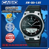 CASIO AW-80-1AV STANDARD ANALOG DIGITAL WATCH TELEMEMO 30 WORLD TIME WR50M AW-80