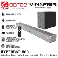 VINNFIER HYPERBAR 808 BTRW WIRELESS BLUETOOTH SOUNDBAR WITH SUBWOOFER & KARAOKE SYSTEM/ 3D AUDIO/ AU