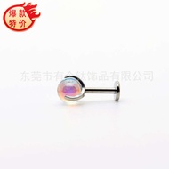 F136 hợp kim titan bóng dát 5A Zircon Lip xương tai móng tay Xỏ Khuyên đồ trang sức đồ trang sức cơ