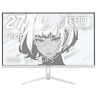 Pixio PX279 Wave White Gaming Monitor 27-Inch White 240Hz FHD Fast IPS HDR 2-Year Warranty 30-Day Re