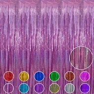 Cross-Mirror Dot Laser Rain Silk Curtain Birthday Decoration Decoration Children Birthday Wedding Pa