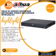 Dahua 32CH 32 Channel 5MP 5 Megapixel 8MP Lite IP Network CCTV NVR Recorder AI 1U 2HDD NVR4232-EI