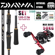 DAIWA Casting Set Murah Pancing Set Reel bc Corbon Rod Casting Mesin Casting Joran Pancing Set