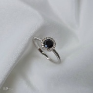 [Must-Silver] Black Diamond Sterling Silver Ring