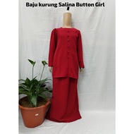 Baju Kurung Salina Button Kids Baju Kurung Moden Budak Perempuan Murah Baju Kurung Modern 2024 Speci