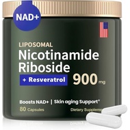 NAD Supplements for Women and Men, Liposomal Nicotinamide Riboside 900mg, NAD Resveratrol Supplement