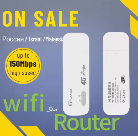 TIANJIE 4G Router WiFi Portable USB Wifi LTE Mini 3G/4G Modem Pocket Access Point 10 users WIFI dong
