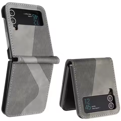 Luxury Case For Samsung Z Flip 4 5 6 Flip3 5G Leather Armor Back Cover For Samsung Galaxy Z Flip 7 F