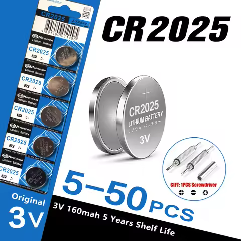 5-50PCS 3V 160mAh CR2025 Lithium Button Battery DL2025 BR2025 5003LC LM2025 Coin Cell Watch Batterie