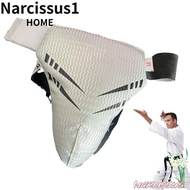 NARCISSUS Groin Cup, PU Leather Thickening Groin Guard, Protective Polyester Cloth Groin Protection 