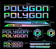 Stiker Sepeda POLYGON HOLOGRAM / Cutting sticker Sepeda Polygon Hologram