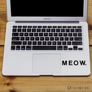 sticker meow - sticker me ow kucing untuk laptop apple macbook asus - hitam