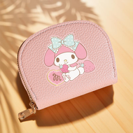 Hello Kitty Hình Vỏ Ví Zip Da PU Ví Đựng Tiền Xu Với 8 Khe Cắm Thẻ Cho Nữ Cinnamoroll In Quà Tặng Dễ