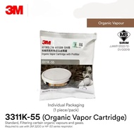 3M 3311K-55 Organic Vapor Cartridge with Pre-Filter [1 Piece Of Cartridge Only]