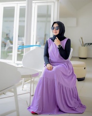 gamis polos katun murah/gamis umpak terbaru/inner gamis umpak tangan pendek/lekbong