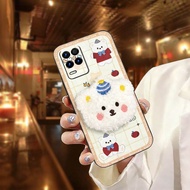 Anti-dust Cute Phone Case For OPPO Realme8s/K9X/Realme9 5G India Embroidery Full wrap 3D Protective 